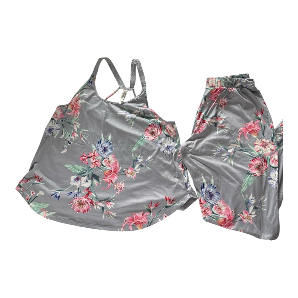 Flora Nikrooz Gray Floral Pajama Set